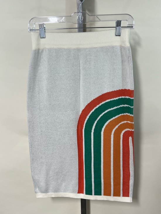 OXKnit Dresses & Skirts - OXKNIT Women's Small Pencil Skirt Cotton Knit Stretchy Retro Rainbow Design